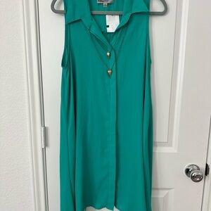 Bailey Blue Sleeveless Tunic Blouse